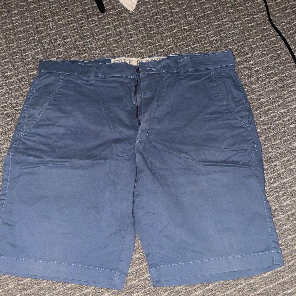 Free Planet Men's Blue Flat Front Shorts